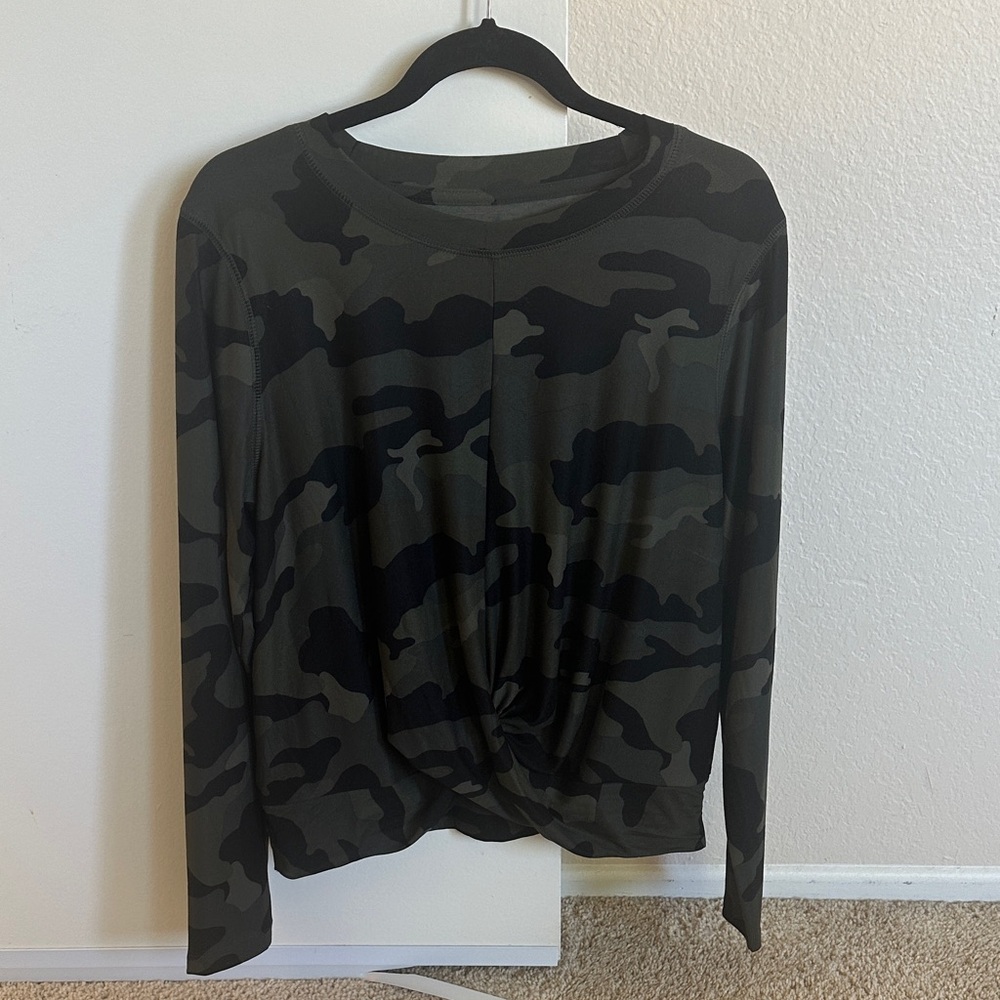 Camouflage Long Sleeve Top- Activewear